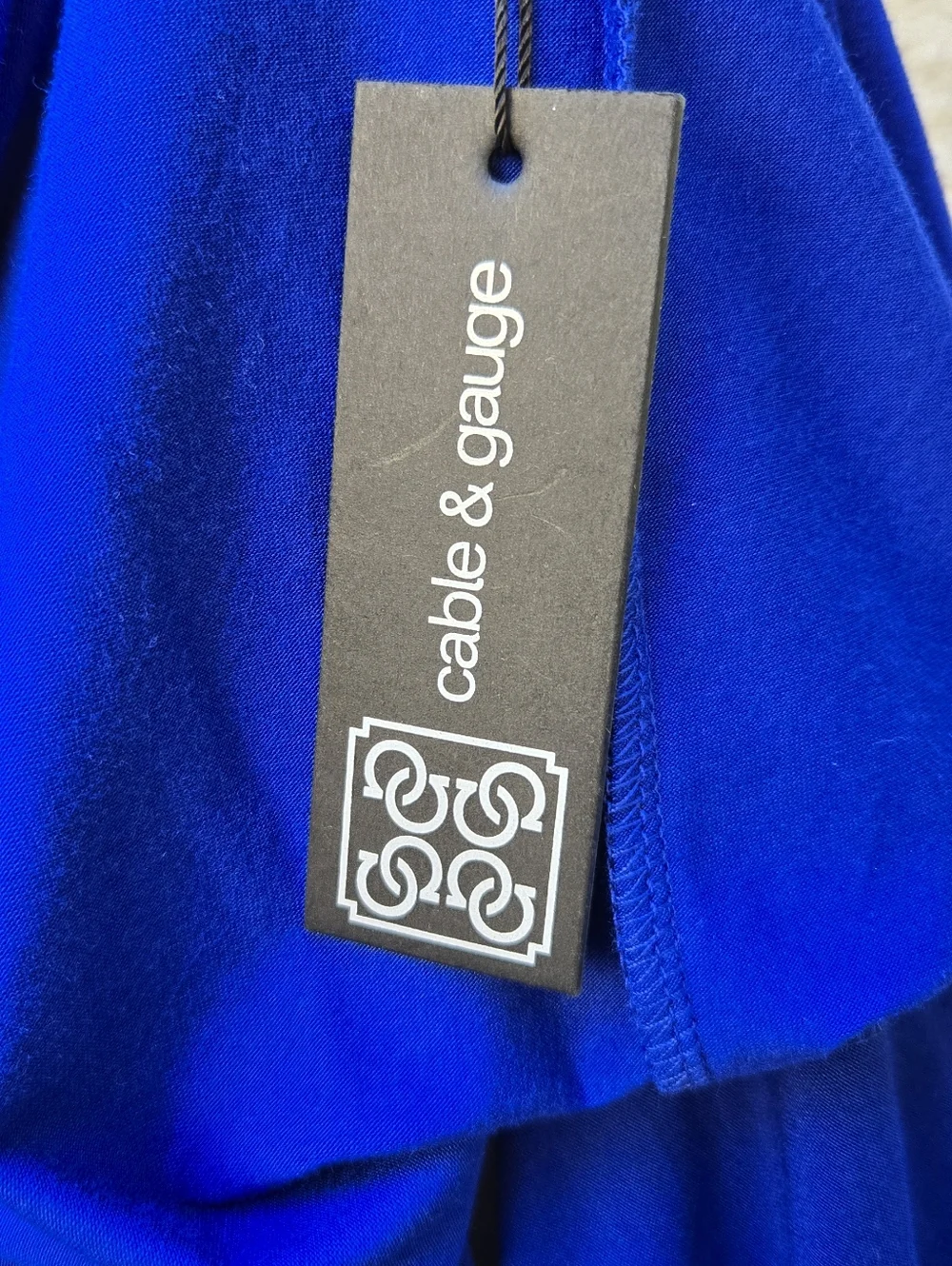 Cable & Gauge Women's Scoop Neck Short Sleeve Top - Royal Blue - Picture 5 of 6